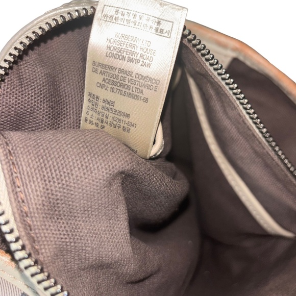 Authentic Burberry Northfield Beige Smoke Check PVC Leather Tote Shoulder Bag - Picture 8 of 11